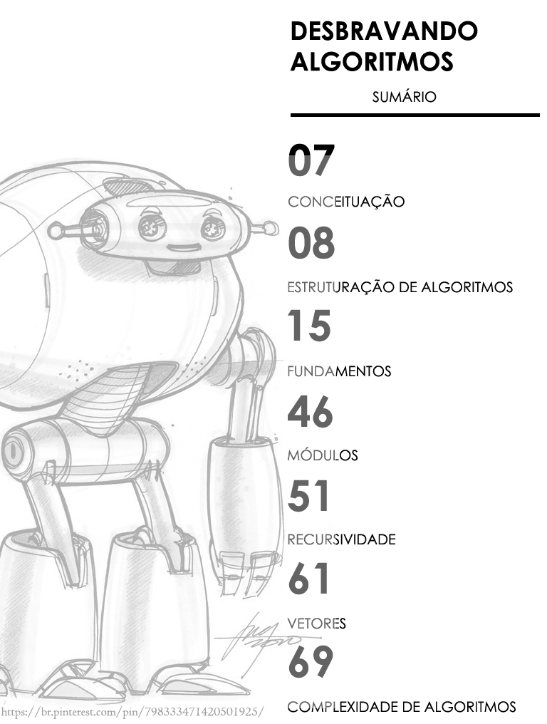 Moldura 2 do livro 'Desbravando algoritmos'